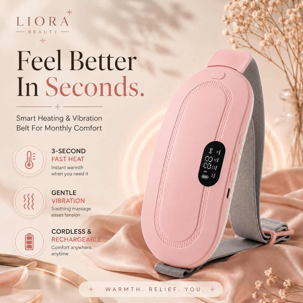 Liora Beauty™ Cordless Menstrual
Heating & Massage Belt - Portable Relief for Cramps & Back Pain