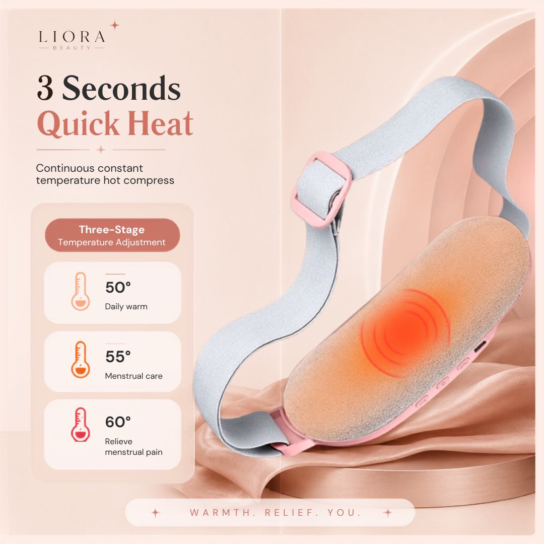 Liora Beauty™ Cordless Menstrual
Heating & Massage Belt - Portable Relief for Cramps & Back Pain