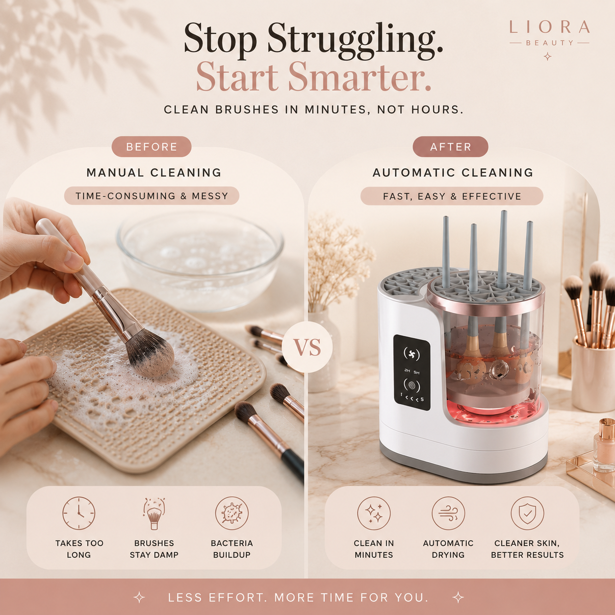 Liora Beauty™ 3-in-1 Makeup Brush Cleaner