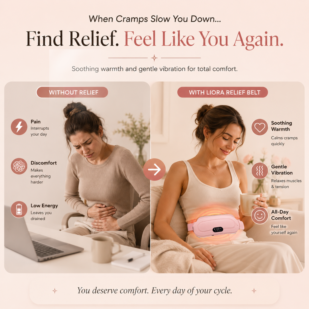 Liora Beauty™ Cordless Menstrual
Heating & Massage Belt - Portable Relief for Cramps & Back Pain